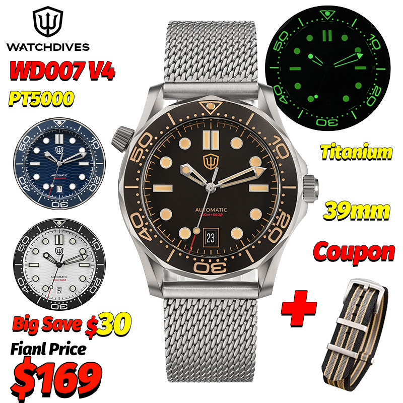 Plastic Dome Clear - Watchdives Wd007 V4 39Mm NTTD Montre