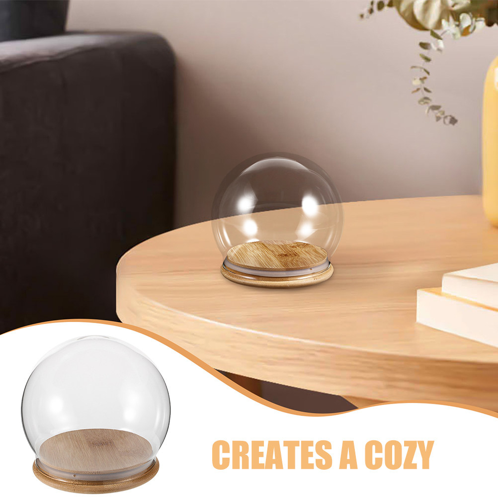 Lot de 2 cloches en verre tran - Plastic Dome Clear avis et prix